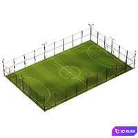 Mini football pitch 3D Model Corona