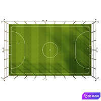 Mini football pitch 3D Model Corona