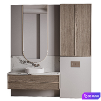 Bathroom furniture-1 3D Model Vray, Corona