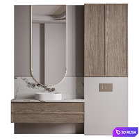 Bathroom furniture-1 3D Model Vray, Corona