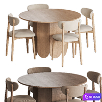 Clifford Thorvall table and chairs Divan.ru 3D Model
