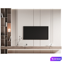 TV Set 09 3D Model Vray, Corona
