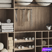 Fitness equipment for the gym 3D Model Corona