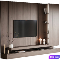TV Set 010 3D Model Vray, Corona