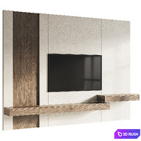 TV Wall Set 1 3D Model Corona