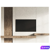 TV Wall Set 1 3D Model Corona
