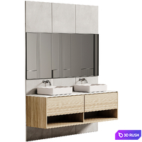 Bathroom furniture N 01 3D Model Vray, Corona