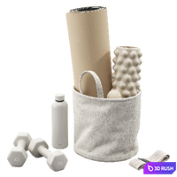Bag with Yoga Props 3D Model Vray, Corona