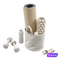 Bag with Yoga Props 3D Model Vray, Corona