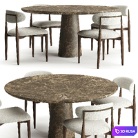 RH Cellini Round Dining Table 60 3D Model Corona