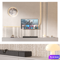 TV wall set 31 3D Model Vray, Corona