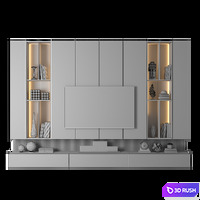 TV Wall Liem 29 3D Model Vray, Corona
