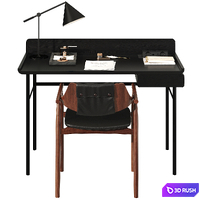 Workplace with calligraphy set 3D Model Corona