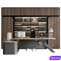 Workplace NO24 3D Model Vray, Corona
