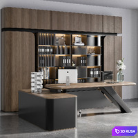 Workplace NO24 3D Model Vray, Corona