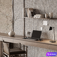 Workplace 14 3D Model Vray, Corona