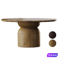 Perth Oval Dining Table 3D Model Vray, Corona