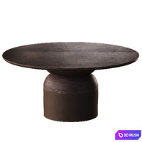 Perth Oval Dining Table 3D Model Vray, Corona