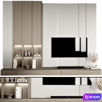 TV Wall 26 3D Model Vray, Corona