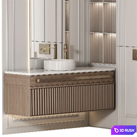 Bathroom furniture N051 in Neoclassic and Modern style 3D Model Vray, Corona