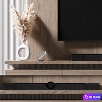 TV Wall | Set 1083 3D Model Vray, Corona