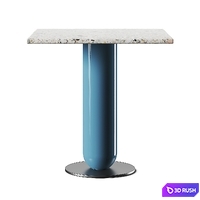 Pianca Ettorino Square Terrazzo Table 3D Model Vray, Corona