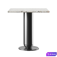 Pianca Ettorino Square Terrazzo Table 3D Model Vray, Corona