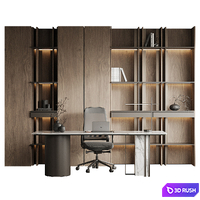 Workplace 28 3D Model Vray, Corona