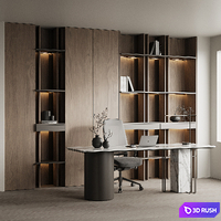 Workplace 28 3D Model Vray, Corona