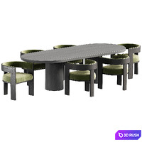 Dining set 06 3D Model Corona