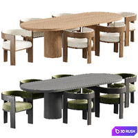 Dining set 06 3D Model Corona