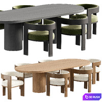 Dining set 06 3D Model Corona