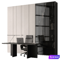 Boss Desk - Office Furniture 764 3D Model Vray, Corona