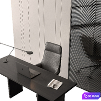 Boss Desk - Office Furniture 764 3D Model Vray, Corona