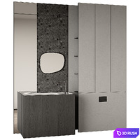 Bathroom Furniture 15 3D Model Vray, Corona