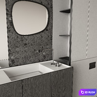 Bathroom Furniture 15 3D Model Vray, Corona