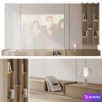 TV Wall Minimalism 3D Model Corona
