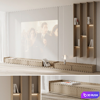 TV Wall Minimalism 3D Model Corona