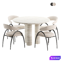 Dining set 013 3D Model Corona