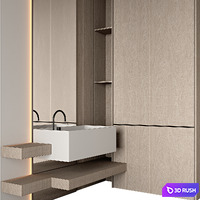 Bathroom Furniture 16 3D Model Vray, Corona