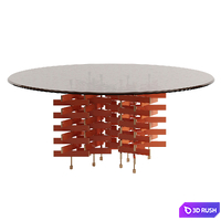 Loom dining table round by Baxter 3D Model Corona