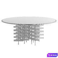 Loom dining table round by Baxter 3D Model Corona