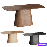 Mount dining table 3D Model Vray, Corona