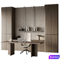 Workplace 16 3D Model Vray, Corona
