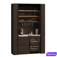 Hidden Cabinet Coffee Bar Station 3D Model Vray, Corona