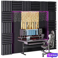 Office Furniture Music Studio 01 3D Model Vray, Corona