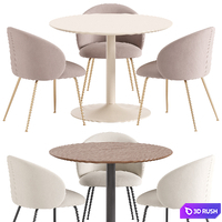 Louisa Chair and Menorca Table 3D Model Corona