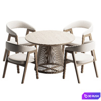 Dining Set 10 3D Model Corona