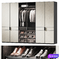 Poliform Code Wardrobe 2 3D Model Vray, Corona
