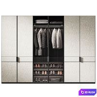 Poliform Code Wardrobe 2 3D Model Vray, Corona